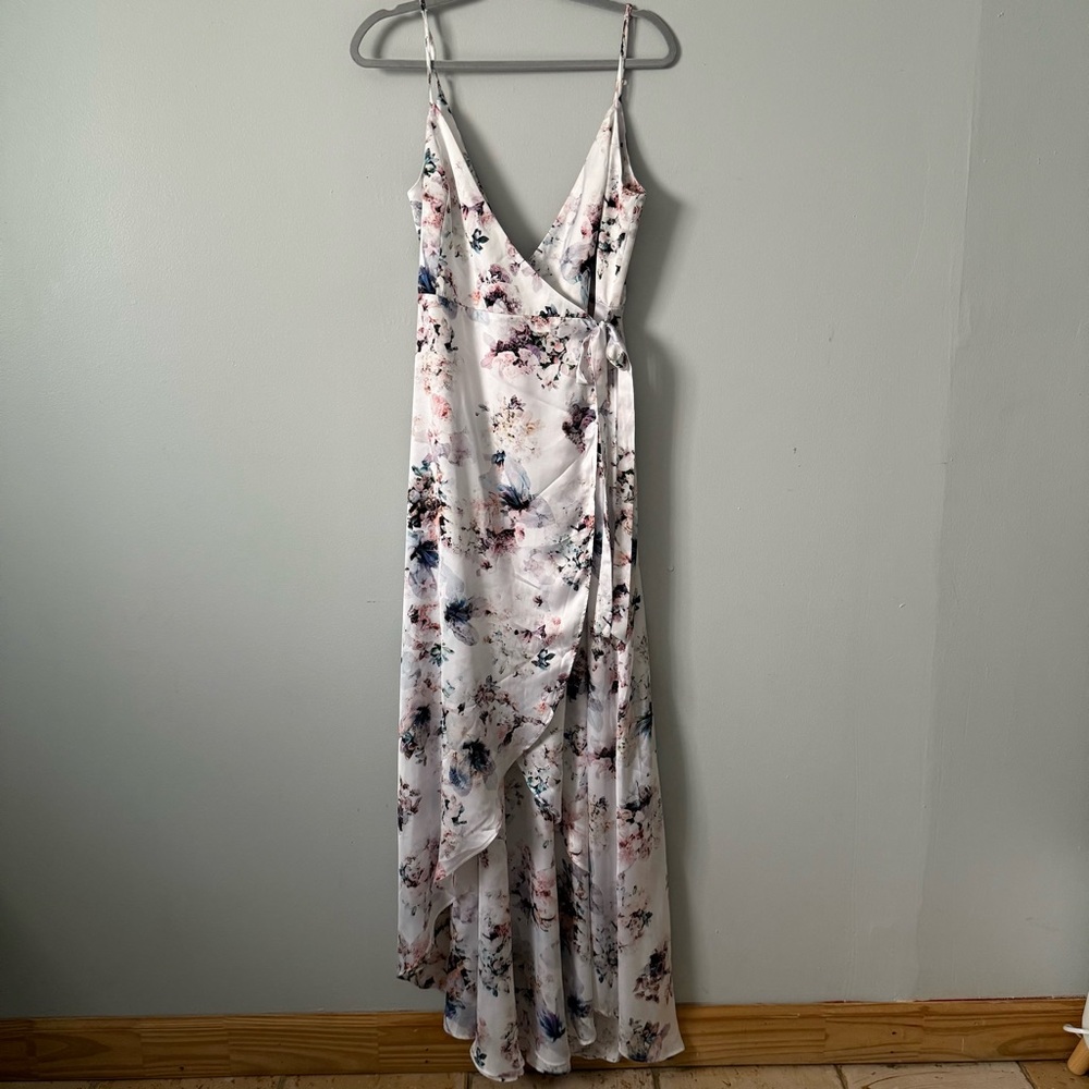 Show Me Your Mumu Watercolor Floral Mariah Wrap Dress